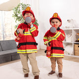 Melissa & Doug Fire Chief Role Play Costume Dress-Up Set Pretend Fire Fighter Outfit With Realistic Accessories, Firefighter Costume For Kids And Toddlers Ages 3+