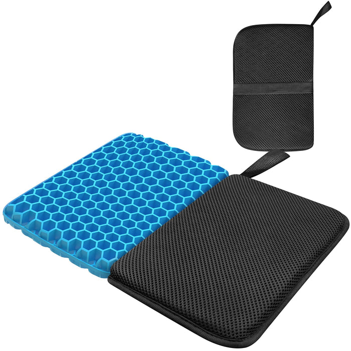 masteymoh Small Foldable Seat Cushion 1 Inch Thick, Portable Gel Seat Cushion for Pressure Relief, Light Portable seat Cushion for Travel seat Cushion, Foldable for Easier Storage