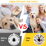 2Pcs Flea Traps for Inside Your Home New Upgrade Flea Trap Indoor with 4 Sticky Disc&6 LED Bulbs&2 Adjustable Electric Wires Pet&Kid Safe,Non Toxic&Odorless Flea Catcher Sticky Bed Bug Trap for Home