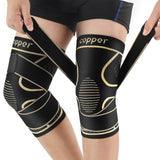 Copper Knee Braces with Strap for Knee Pain Women and Men(2 Pack), Knee Compression Sleeve for Arthritis, ACL, Meniscus Tear, Joint Pain Relief, Knee Support for Working, Running, Weightlifting(2XL)