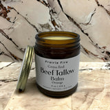 Prairie Fire Candles Beef Tallow Balm - 8 oz - Organic Grass Fed - Moisturizing Skin Care Orange