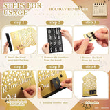 DoubleFill Ramadan Calendar Set Ramadan Advent Calendar 30 Days Wooden Eid Mubarak DIY Countdown Calendar Ramadan Decoration Gift Ramadan Table Decor for Ramadan Party Islam Muslim Accessories (Gold)