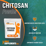 BulkSupplements.com Chitosan Powder - Fiber Supplement - Chitosan 1000mg - Chitosan Supplements for Kidney - from Shellfish - 1000mg per Serving, 250 Servings (250 Grams - 8.8 oz)