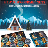 Christmas Holiday Food Advent Calendar - 12 Unique Nut Snacks for 12 Countdown Days to Christmas, 2024 - Great Food, Drink Gift for Men, Women, Adults, Kids, Family, Friends