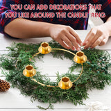 5 Pieces Advent Wreath Ring Advent Candle Advent Ring Candle Holder Christmas Advent Taper Candle Christmas Advent Centerpiece Decor for Home Decor (Round Shape)