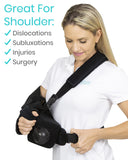 Vive Shoulder Abduction Sling - Immobilizer for Injury Support - Pain Relief Arm Pillow for Rotator Cuff, Sublexion, Surgery, Dislocated, Broken Arm - Brace Includes Pocket Strap, Stress Ball, Wedge