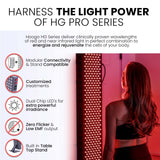 Hooga Red Light Therapy 660nm 850nm Red Near Infrared, Dual Chip Flicker Free LEDs, PRO Series, Adjustable Stand, 60 LEDs, Clinical Grade for Energy, Pain, Skin, Recovery, Performance. PRO300.