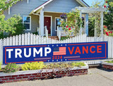 YINBTTER Donald Trump Vance Make America Great Again Large Banner Sign Flag with Brass Grommets, Trump JD Vance 2024 MAGA Save America Outdoor Sign House Banner Yard Lawn Decoration 118X18''