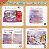 Jigsaw Puzzles Advent Calendar 2023,1008 Pieces,19.7 inches x 27.6 inch,Santa's Gift List,24 Box Christmas Puzzle Countdown Calendar,Funny Family Game