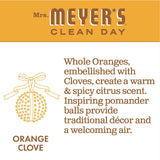 MRS. MEYER'S CLEAN DAY, Liquid, Orange Clove, 12.5 Ounce (12.5 Ounce (Pack of 3))