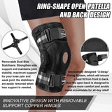 NEENCA Professional Knee Brace for Knee Pain, Hinged Knee Support with Patented X-Strap Fixing System, Strong Stability for Pain Relief, Arthritis, Meniscus Tear, ACL, PCL, MCL, Runner, Sport, Workout