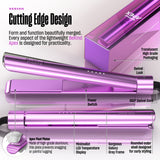 Bekind Apex 2-in-1 Hair Straightener Flat Iron | 1“ 450°F Straightener & Curler for All Hairstyles | UltraSmooth Tech | 15s Fast Heating & Temp Memory | 30-in-1 Gift Set for Girls Women (Violet Bloom)