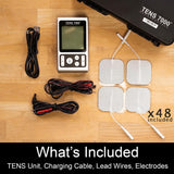 TENS 7000 Rechargeable TENS Unit Muscle Stimulator, 48 Pack Electrodes and Pain Relief Device - Advanced TENS Machine for Effective Back Pain Relief, Nerve Pain Relief, Muscle Pain Relief