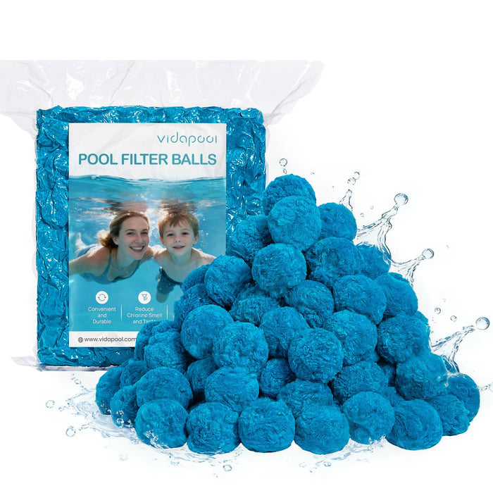 Vidapool 4.6 lbs Pool Filter Balls for Sand Filters, Reusable Blue Filter Media Balls for All Sand Filter Systems, Efficient & Lightweight Pool Sand Filter Balls, Replaces 150 lbs Pool Filter Sand