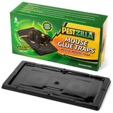 PESTZILLA Baited Mouse Trap – Professional Strength Glue Rat Trap – 8 Glue Trays - Perfect