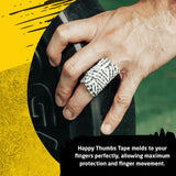 Happy Thumbs Tape Company - Gym & Hook Grip Tape - Thumb & Finger Protection - for Cross Training, Weightlifting, Gymnastics & More - Stretchy Adhesive Athletic Weightlifting Tape - 24 ft Long 3 Pack