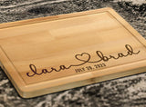 Personalized Engraved Cutting Board for Couples, Custom Couples Gift Ideas for Christmas Wedding Anniversary Engagement Housewarming, Anniversary Gifts for Men Women Parents, Wedding Gifts for Couples