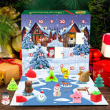 SURCVIO Christmas Advent Calendar 2023 with 24 Mochi Squishy Assorted Toys, 24 Days Countdown Calendar for Kids, Xmas Stocking Stuffers Gifts for Boys Girls Christmas Party Favor