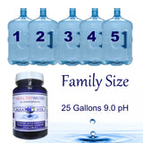 Alkaline Water Healthy Antioxidant Immunity System Booster Concentrate Family Size Makes 25 Gallons Real pH 9.0 University Certified