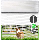 Plastic Wire Mesh Fence - Plastic Mesh 15.7IN x 19.6FT White Roll - Chicken Wire Mesh for Poultry, Animal Barrier, Floral, Gardening - Plastic Fence & Garden Netting Solution