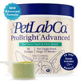 PetLab Co. ProBright Advanced Dental Powder - Dog Breath Freshener - Teeth Cleaning Made Easy – Targets Tartar & Bad Breath - Formulated for Large Dogs