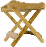 Sorbus Bamboo Folding Step Stool Bench - for Shaving, Shower Foot Rest, Bath Chair - Great for Bathroom, Spa, Sauna, Wooden Seat, Fully Assembled - 11.75" D x 12.25" W x 13.75" H