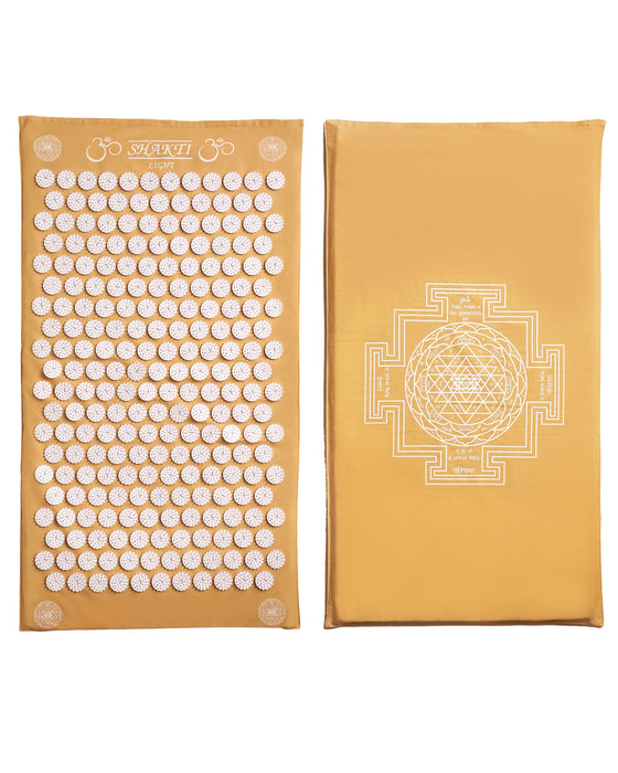 ShaktiMat Acupressure Mat Light Level, Organic Cotton GOTS Certified, HSA/FSA Eligible, Ethically Handcrafted in India, Sustainable and Durable. Acupuncture relieves Stress, Tension