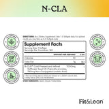 Fit & Lean N-CLA, Weight Loss Supplement, Reduces Belly Fat Better Than CLA, Boost Metabolism, Supports Lean Muscle, Stimulant Free, Non Conjugated Linoleic Acid, 120 Servings (Packaging May Vary)