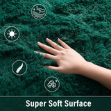 Merelax Soft Modern Indoor Shaggy Area Rug for Bedroom Livingroom Dorm Kids Room Home Decorative, Non-Slip Plush Fluffy Furry Fur Rugs Comfy Nursery Accent Floor Carpet 2x3 Feet, Christmas Green