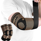 Copper Elbow Sleeve,Elbow Compression Sleeve, Elbow Brace For Tendonitis and Tennis Elbow,Golfers, Arthritis, Bursitis. Elbow Pain Relief,Weightlifting, Fit for Men & Women (X-Large, Strap Style)