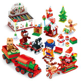 ZYLEGEN Christmas Party Favors Building Blocks Set Gift, Christmas Toys Mini Cute Bricks Advent Calendar Goodie Bags Fillers Classroom Prizes for Kids Boys or Girls 6-12(12Pack)