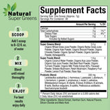 Natural Super Greens Powder Organic Supplements| Great Tasting Fruits and Vegetables Juice & Smoothie Mix| Probiotics & Digestive Enzymes| Green Superfood Spirulina & Chlorella (Citrus Berry)