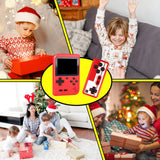 Retro Handheld Game Console, Portable Retro Video Game Console with 500 Classical Games, 3.0-Inch Screen 1020mAh Rechargeable Battery Support for Connecting TV and Two Players(RED)