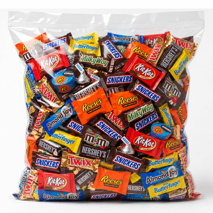 Assorted Chocolate Variety Pack – Individually Wrapped Bulk Chocolate Candy Assortment – Fun Size Bars, Peanut Butter Cups, Wafers & More – Perfect for Parties, Office & Gifting (2 LB)
