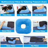 Jeelathy Donut Pillow Hemorrhoid Cushion for Tailbone Pain Relief, Medical Anti-Bedsore Seat Cushion for Pressure Sores, Bedsores, Pregnancy, Disabled & Paralyzed, Butt Pillow with Removable Cover