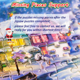 Jigsaw Puzzle Advent Calendar 2024 for Kids and Adults- 1008 Pieces Puzzle 24 Days Christmas Countdown Calendar Family Game Christmas Gifts for Kids Adults - Santa's Secret Village(27.56 x 19.68 Inch)