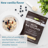 Advanced Vegan Vanilla Collagen Peptide Powder, Enhanced with Glycine, Proline & Hydroxyproline & Cofactor Vitamin C, Non GMO, Vegetarian Plant Based Collagen Powder Booster, 35 Servings, by Igennus