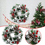 Christmas Wreath Winter Wreaths for Front Door, Advent Wreath Door Hanger Corridor Decorations Window Welcome Sign Pine Cones Home Winter Eucalyptus Small Artificial