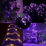 Twinkle Star 33 FT 100 LED String Lights, Plug in String Lights 8 Modes Waterproof for Indoor Outdoor Christmas Tree Wedding Party Bedroom (Purple, 33 ft)