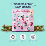 SpaLife "Fizzle All The Way" Bath Bomb Advent Calendar - 12 Days of Relaxation and Fun - Relaxing and Rejuvenating Bath Bombs - Perfect Christmas Holiday Gift Set