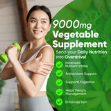 Kaitamin - Vegetable Supplement 9000, Improves Your Digestion and Supports Your Immune System, Vegan & Natural Antioxidant with 20 Super Veggies, All-in-One Veggies Supplement, 90 Capsules