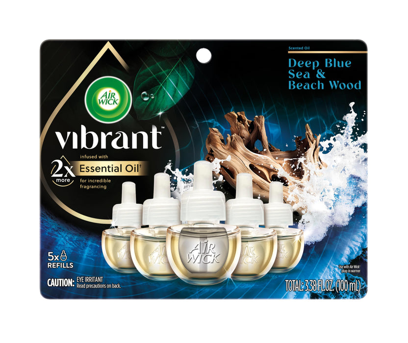 Air Wick Scented Oil - Vibrant Refill Deep Blue Sea & Beach Wood 5 ct.