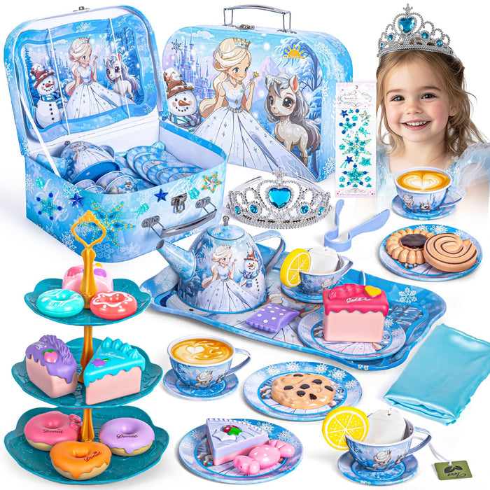 Hohosunlar Kids Tea Party Set for Little Girls Toddlers 3 4 5 6 7 8
