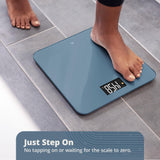 Greater Goods Digital AccuCheck Bathroom Scale for Body Weight, Capacity up to 400 lbs, Batteries Included, Stone Blue