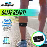 CROSSTRAP Shin Splint Support Strap | Adjustable Neoprene Shin Splint & Leg Compression Support Strap | For Strains, Injuries, Pain, Pulled Muscles, Torn Calf | For Men & Women | 2 Straps (Small)