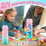 EDsportshouse Decorate Your Own Water Bottle Kits for Girls Age 4-6-8-10,Mermaid Painting Crafts,Fun Arts and Crafts Gifts Toys for Girls Birthday Christmas(Mermaid)