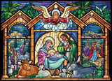 Stained Glass Nativity Jigsaw Puzzle Advent Calendar 1000 Piece by Vermont Christmas Company - 24 Sections to Complete in December