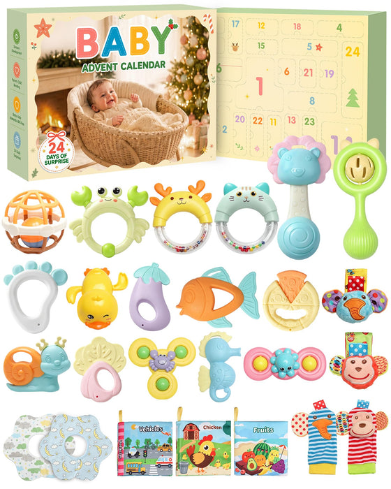 Baby Advent Calendar 2026, 24 Infant Sensory Toys Gift for Ages 3+ Months