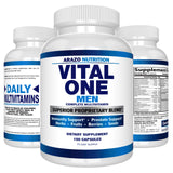 Vital One Multivitamin for Men – Daily Wholefood Supplement - 150 Vegan Capsules – Arazo Nutrition