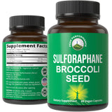 Sulforaphane Supplement 20mg + Broccoli Seed Extract Vegan Capsules. Activated and Stabilized Sulforaphane From Broccoli Sprouts + Broccoli Seed. Complete Antioxidant. Non-GMO, Gluten Free.